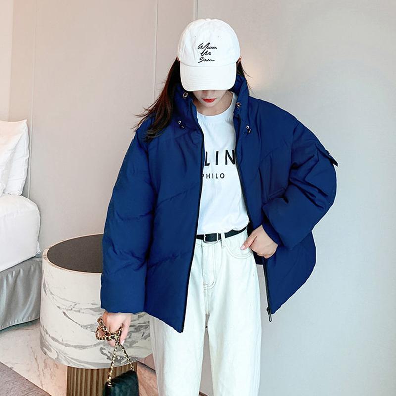 Women's Fashion Short Jacket Winter Thicken Loose Large Size Down Cotton Jacket Trend All-match Hooded Ladies Cotton Jacket