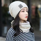 Women's Warm Hats Scarf Set Outdoor Face Cover Neck Protection Plush Woolen Caps Bib Thick Korean Style All Match Windproof Dome Beret