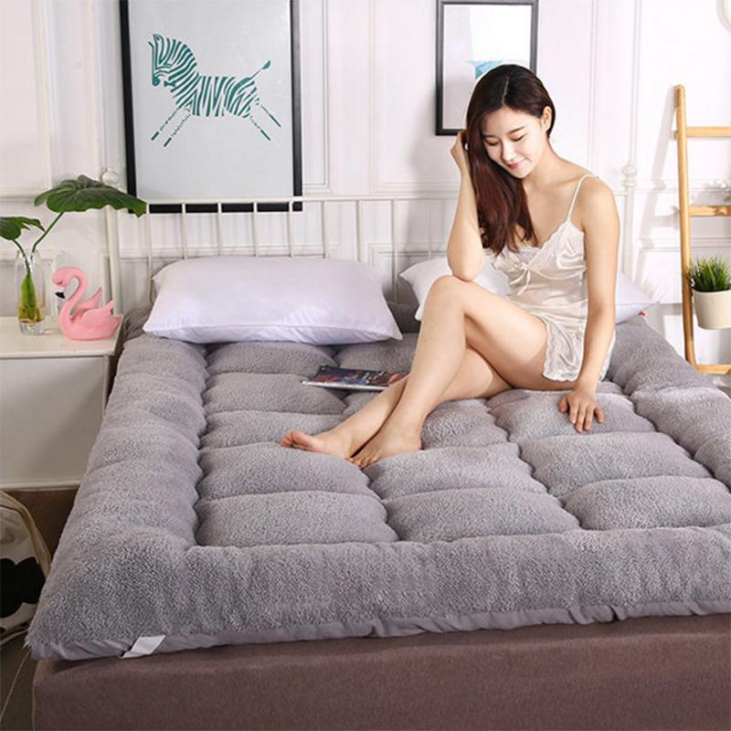 Thick Warm Lamb Velvet Mattress Student Dormitory Foldable Tatami Non-slip Bed Sleeping Mat Mattress