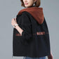 Spring Plus Size Coat Women's Short Windbreaker Loose Fashion Casual All-match Hooded Top Jacket