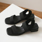 Sandals Female Summer Fairy Style Simple Lace-up Sandals Korean Wild Square Head Thick Heel Student Sandals