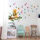 Cartoon wall stickers cat playing guitar kindergarten bedroom wall decoration painting stickers