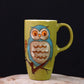 Creative Ceramic Mug With Lid With Spoon Milk Coffee Tea Cup Couples Wedding Lover