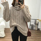 Sweater Turtleneck Bottoming Shirt Women's Solid Color Twist Casual Pullover Sweater Autumn  Winter Outerwear