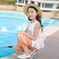 Girls' Suit Sleeveless Super Western-style Children's Clothing Big Kids Summer Fashion Sports Two-piece Suit