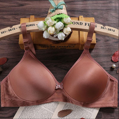Ladies Comfort Bra Seamless No Steel Ring Large Size Comfortable Gathering Shape Adjustable Bra Anti-Sagging Bra