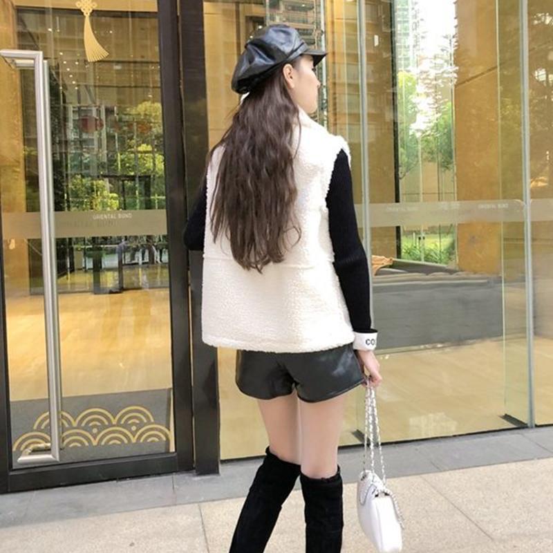 Lamb Wool Vest Women's Autumn and Winter New Style Outer Fur Vest Short Fur Waistcoat Soft and Comfortable