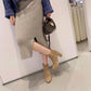 Women's Frosted Thick Heel Plus Size Short Boots Simple Love High Heel Fashion Boots Autumn and Winter Women's Side Zipper Boots