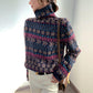 Retro Jacquard Turtleneck Sweater Women Fall/winter Loose Pullover Long-sleeved Fashion Sweater Inner Base