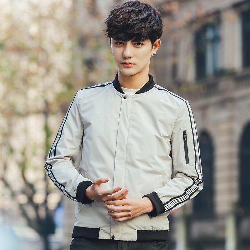 Fashion Stand-up Collar Jacket Men's Casual Jacket Plus Size Men's Clothing Wild Jacket