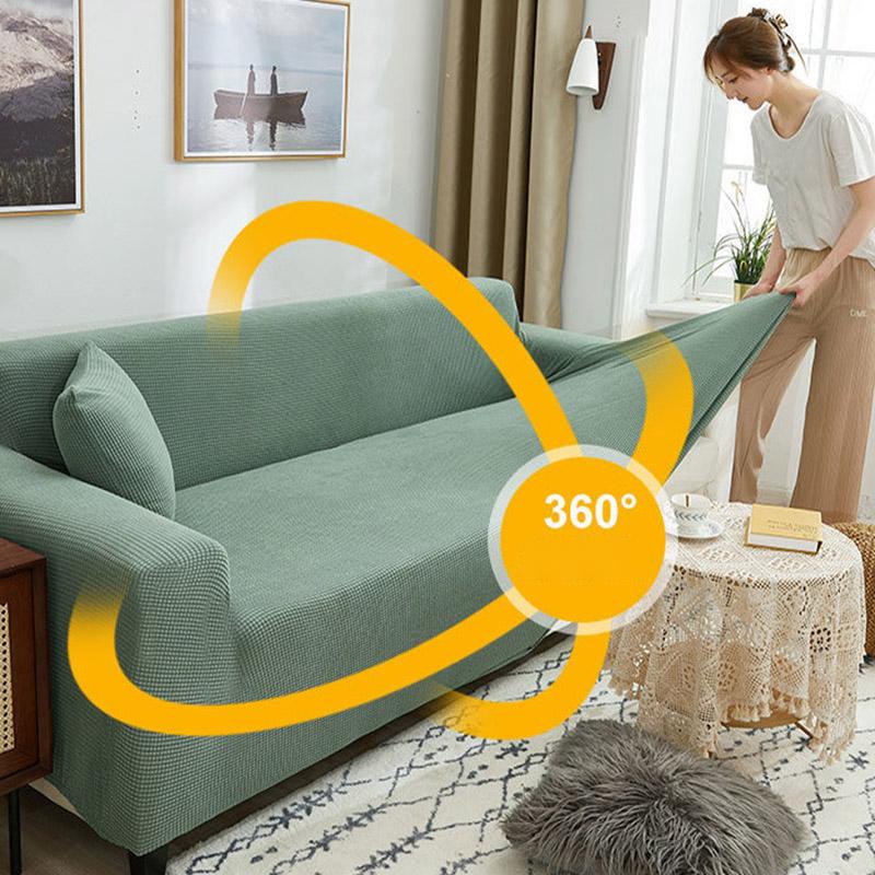 Modern Solid Color Suede Headboard Cover Bedside Cover Full Enclosed Elastic Dust-proof Protective Cover