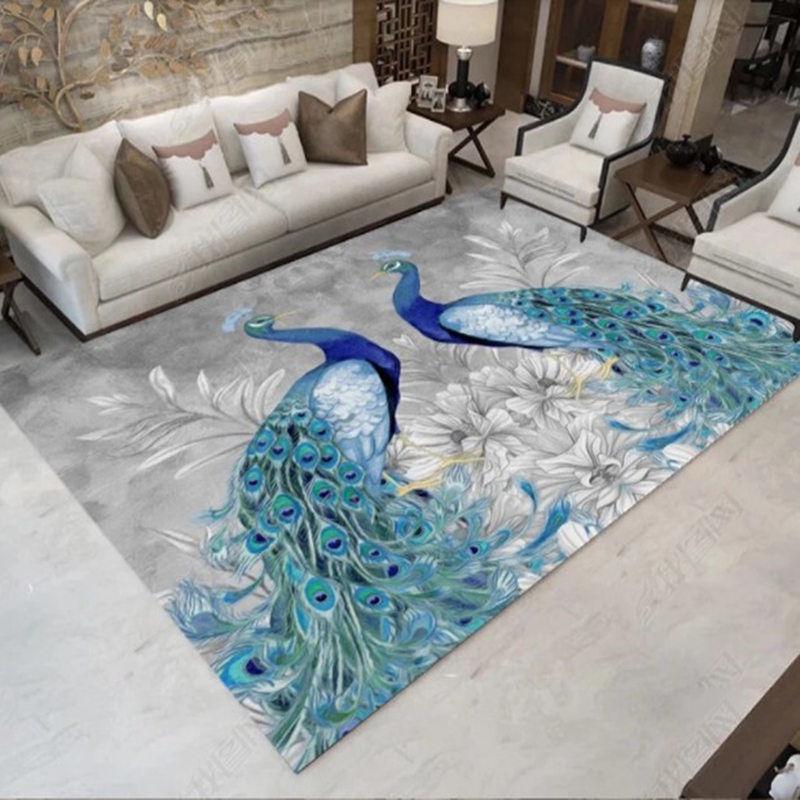 European Flowers Printed Rugs and Carpets Living Room Kids Room Floor Mat Bedroom Area Rugs