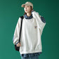 Cotton Spring and Autumn Clothes Fake Two-piece Sweater for Boys and Girls Loose Plaid Shirt Stitching on Clothes
