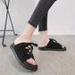 Roman Style Slippers Female Korean Version of The Society Wear Flat Sandals and Slippers Female Students All-match Summer Beach Shoes