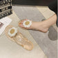 Flip-flops Female Summer Wear Students Korean Version of Small Daisy All-match Ladies Flat-bottom Trend Beach Sandals and Slippers