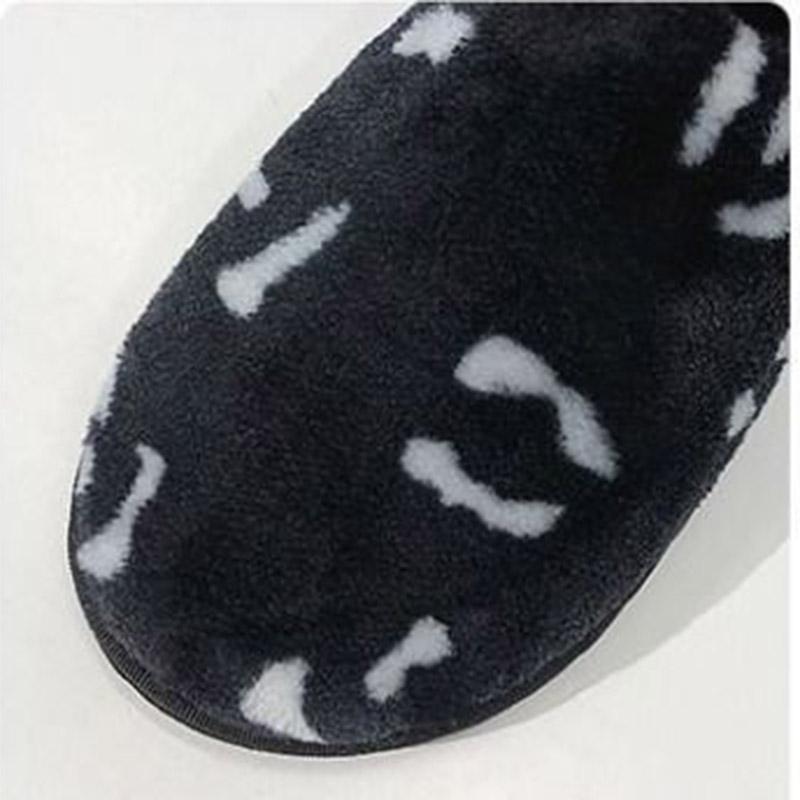 Autumn and Winter Cotton Slippers Cute Furry Cotton Slippers Leopard Print Cotton Slippers Women