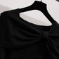 Women's Fall/winter Suit Women's Age-reducing Knit Sweater Sweater and Plaid DressTwo-piece Suit