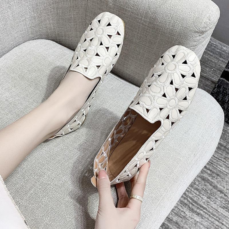 Large Size Square Toe Loafers Women Spring  Shoes Women Flat Shoes Soft Sole Comfortable Loafer Shoes