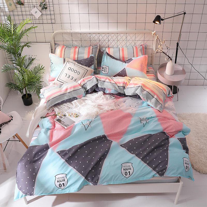 Black And White Stripes Bedding Sets Geometry Soft Bed Sheet Pillowcase &Duvet Cover Se