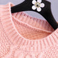 Thick Sweater Women Knitted Ribbed Pullover Long Sleeve Casual O Neck Jumpers Clothing Autumn Winter