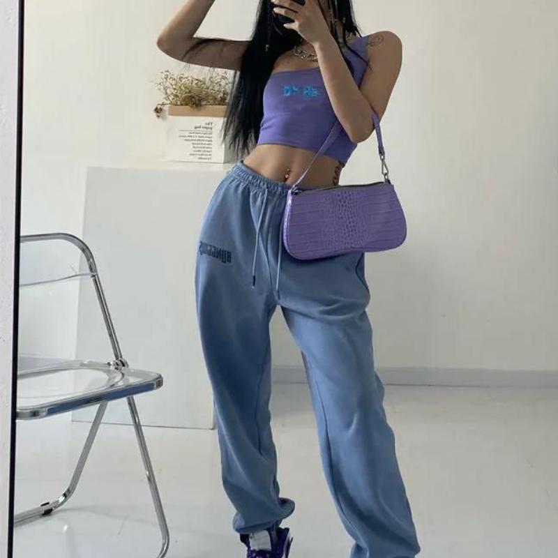 Personality Printed Jazz Hip-hop Sweatpants Female Hip-hop Loose Leggings High-waist All-match Casual Pants Tide