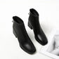 Women's Mid-heel Soft Leather Ankle Boots Chunky Heel Fashion Martin Boots All-match Plus Size Ladies Leather Boots