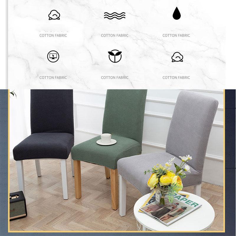 1/2/4/6Pcs  Solid Jacquard Chair Covers for Dining Room Office Banquet  Velvet Chair Cover for Party Wedding