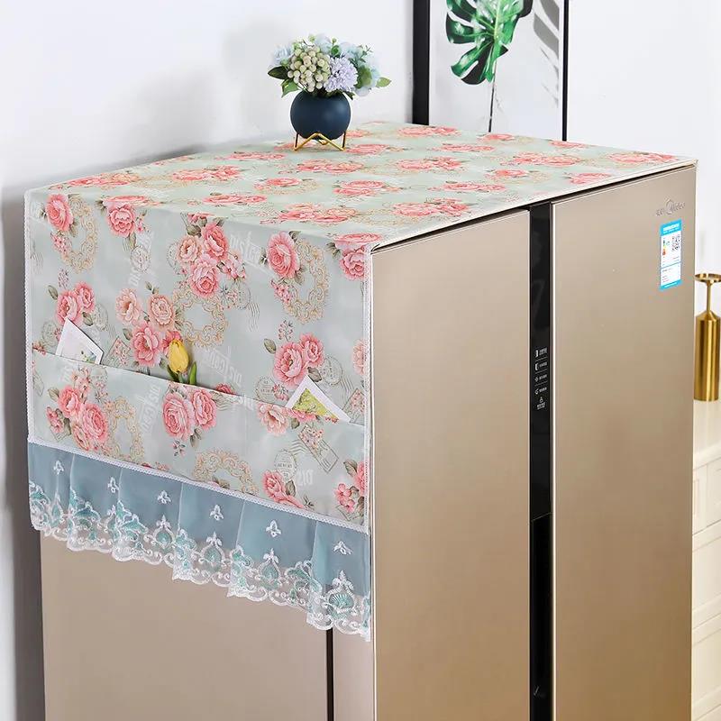 Refrigerator Cover Cloth Refrigerator Cover Single Door Double Door Refrigerator Towel Washing Machine Cover Universal Cover Towel Dustproof