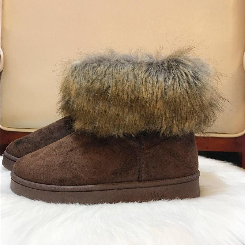 Winter Snow Boots Thick Wool Cotton Shoes Non-slip All-match Warm Women's Short Boots