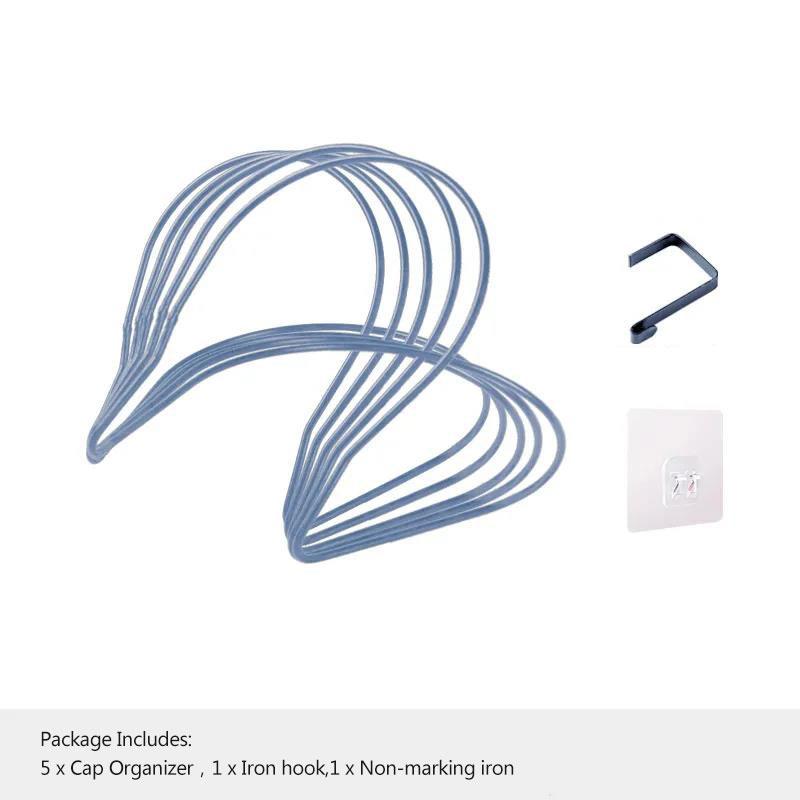Hat Finishing Storage Shelf Creative Household Wall-mounted Door Behind The Coat and Hat Storage Artifact Dormitory Hook Rack Scarf Rack