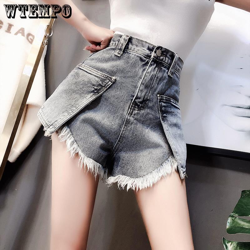 WTEMPO Brand Short Pants Women Casual Skinny Jean Denim Short Pants
