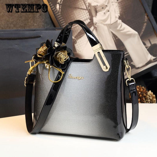 Cross Body Bag Leather Patent Leather Handbag Leather Handbag Simple Shoulder Bag Wild