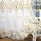 1/2pcs Luxury European-style Embroidered Thick Curtains for Living Room Balcony Bedroom Two-layer Blackout Curtain