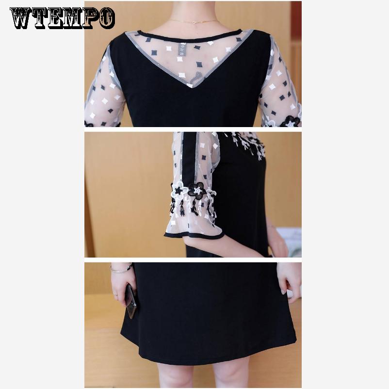Slim Midi Dress Lace Loose Style
