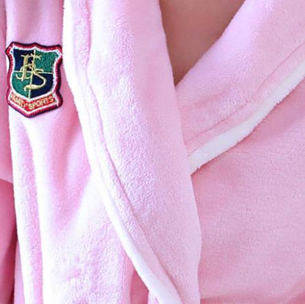 Ladies Home Clothes Love U Chest Label Bathrobe Cashmere Warm Pajamas Homewear Quick-drying Robe Coat Long