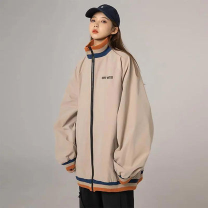 Autumn and Winter Lazy Retro Loose All-match Baseball Uniform Jacket Women