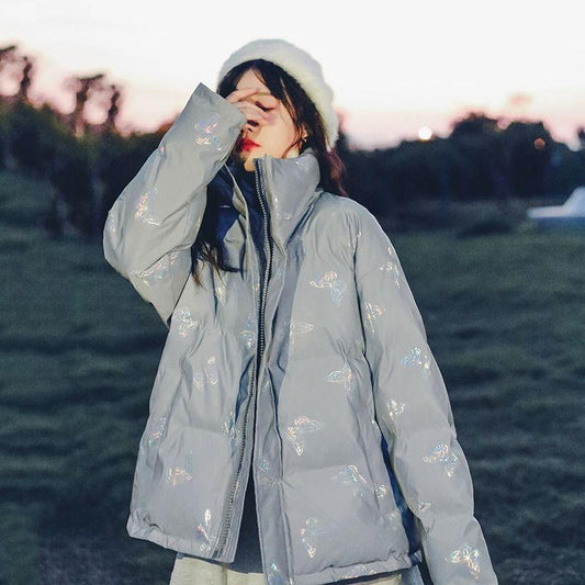 Down Coat Winter Women's Korean Version of The Large Size Loose Thick Student Bread Coat Cute Style Coat