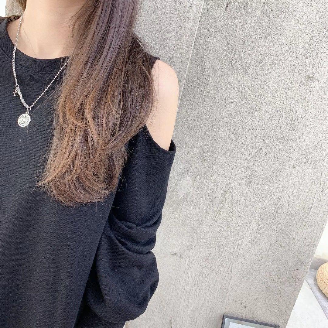 Spring and Autumn Retro Bottoming Shirt Strapless Sexy Bag Hip One-piece Dress Loose Solid Color Long-sleeved Dress Female Scheming Niche Design