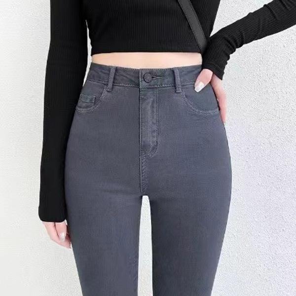 Plus Size Elastic Jeans Women's Skinny High Waist Slim Denim Trousers Spring and Summer Hip Lift Pencil Denim Pants
