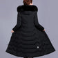 Long Over-the-knee Thick Cotton-padded Jacket Middle-aged and Elderly Winter Jacket Cotton-padded Jacket Plus Size Cotton-padded Jacket for Ladies
