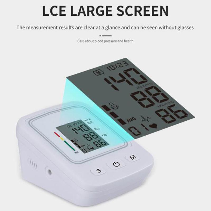 Medical Blood Pressure Meter Sphygmomanometer Upper Arm Intelligent Digital Pressure Monitor with Broadband