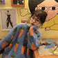 Autumn  Winter WOMEN'S Dress Korean Loose-Fit Versatile Fun Carrot Pattern Sweater Pullover Sweater