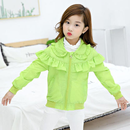 Coat Autumn Girls Children Cartoon Cat Jacket Zipper Hooded Jacket Coat
