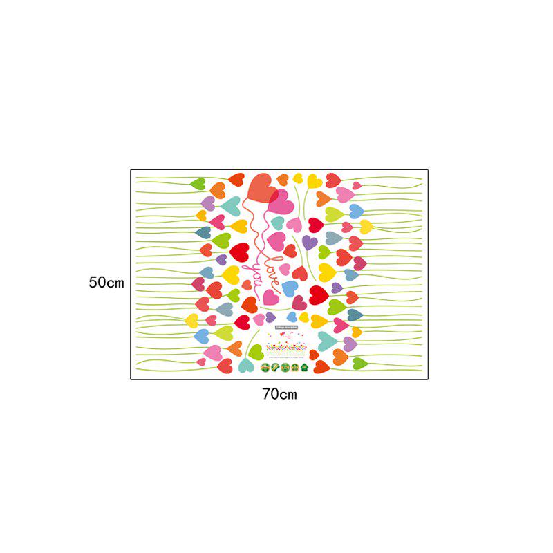 [Wall sticker] colorful heart grass wall stickers kitchen bathroom living room bedroom baseboard wal