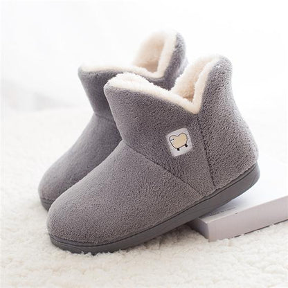 Men Women Winter Slippers Velvet Warm Tube Thickening Indoor Cotton Shoes Non-slip Thick Bottom Couple Wear