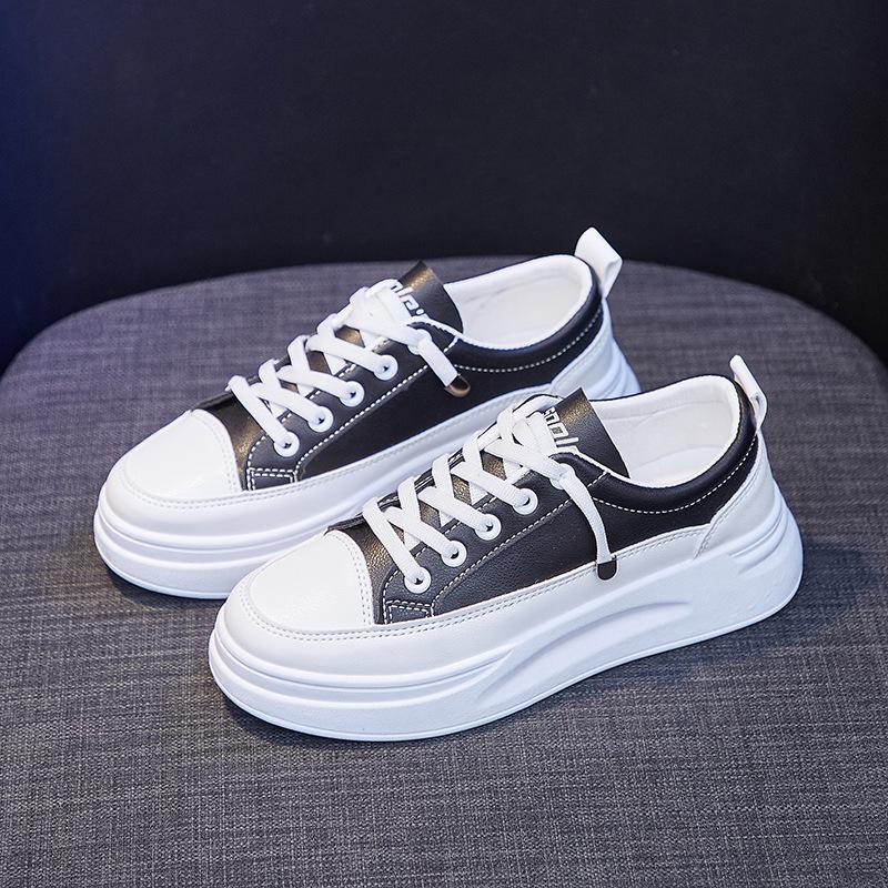 Female White Shoes 2022 Spring New Breathable Student Board Shoes Korean Version Increased Platform Shoes Casual Shoes