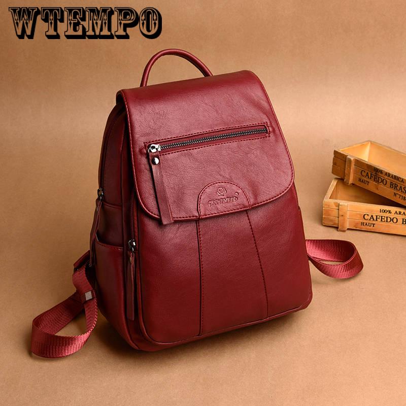 Fashion School Backpack Teenage Girls High Quality Leather flower Women Shoulder Bag Backpack