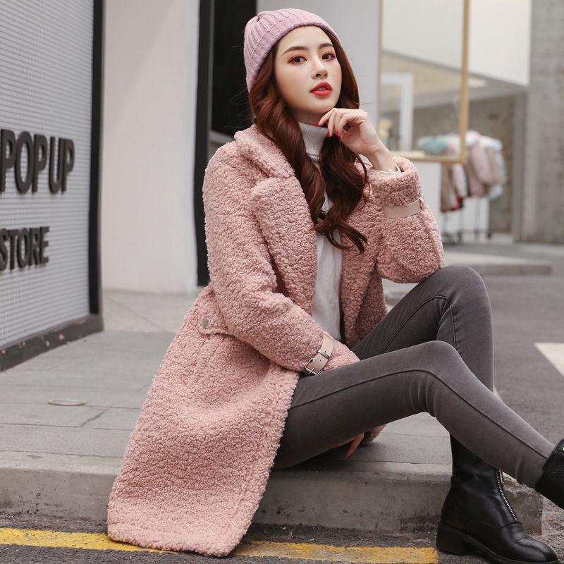 Women Coat Autumn Winter Faux Fur Jacket Coat Women Plush Overcoat 2019 Office Ladies Long Sleeve