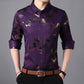 Men's Long Sleeve Slim Shirt Korean Fashion Trend Shirt Casual Business British Hair Stylist Clothes