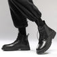 British Style Fashion Trend Martin Boots Men's High-top Shoes Korean Leather Boots All-match High School Boots for Students